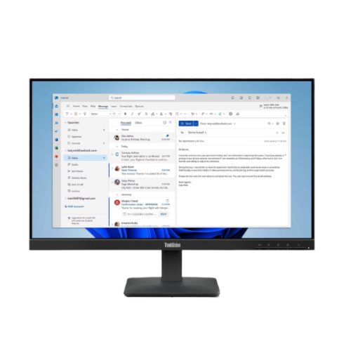 מסך ThinkVision S24-4e 4ms 100Hz FHD IPS 23.8 HDMI VGA Black Vesa