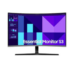 מסך קעור Samsung 32 S3 Essential Monitor FHD 100Hz 4Ms VA Black