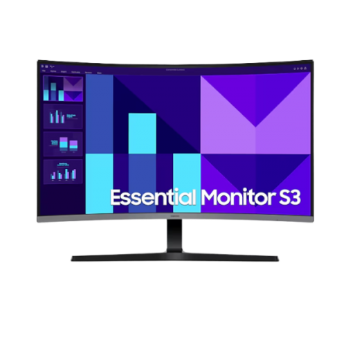 מסך קעור Samsung 32 S3 Essential Monitor FHD 100Hz 4Ms VA Black