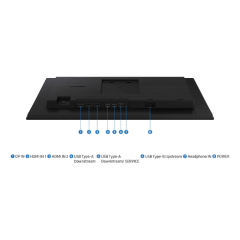 מסך SAMSUNG S24D408GAM IPS FHD 100hz Speakers DP 2XHDMI USB HUB