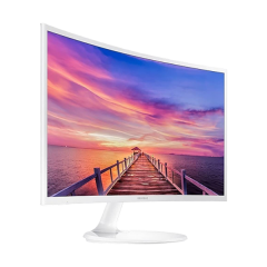 מסך קעור לבן Samsung C27F391FHR FHD VA HDMI VGA 4ms
