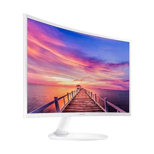 מסך קעור לבן Samsung C27F391FHR FHD VA HDMI VGA 4ms