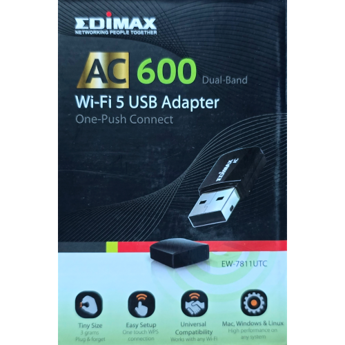 מתאם מיני USB אלחוטי כפול-פס AC600 EW-7811UTC