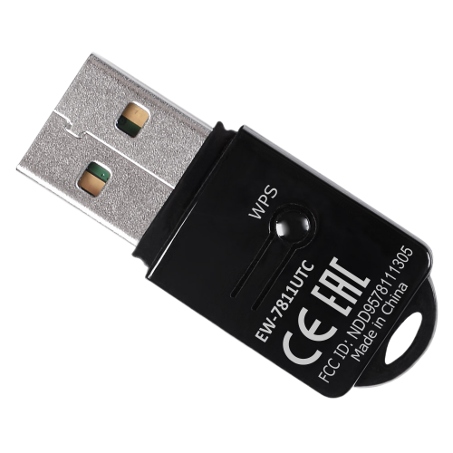 מתאם מיני USB אלחוטי כפול-פס AC600 EW-7811UTC