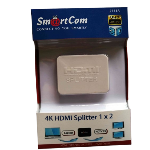 מתאם מחלק מסך HDMI אחד לשני מסכים