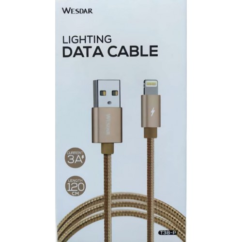 כבל טעינה קלוע לאייפון (חיבור USB לאייפון) – תוצרת Gplus