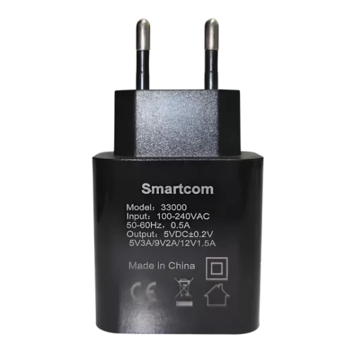 מטען חשמלי 3A עם חיבור USB A מבית SmartCom - הפתרון המושלם לטעינה מהירה ונוחה! 